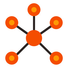 Wall Mural - networked connection: a visual depiction of interconnected nodes, forming a dynamic network of infor