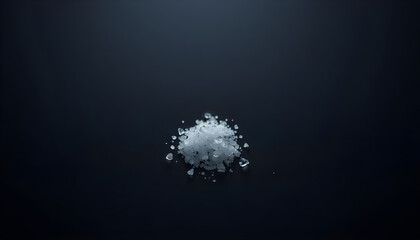 Wall Mural - pile of sugar sitting on top of a black table