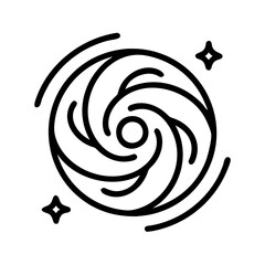 Wall Mural - galaxy icon vector illustration of black hole with stars for astronomy and space design
