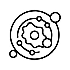 Wall Mural - galaxy system vector icon celestial bodies orbiting a star astronomy space exploration design elemen