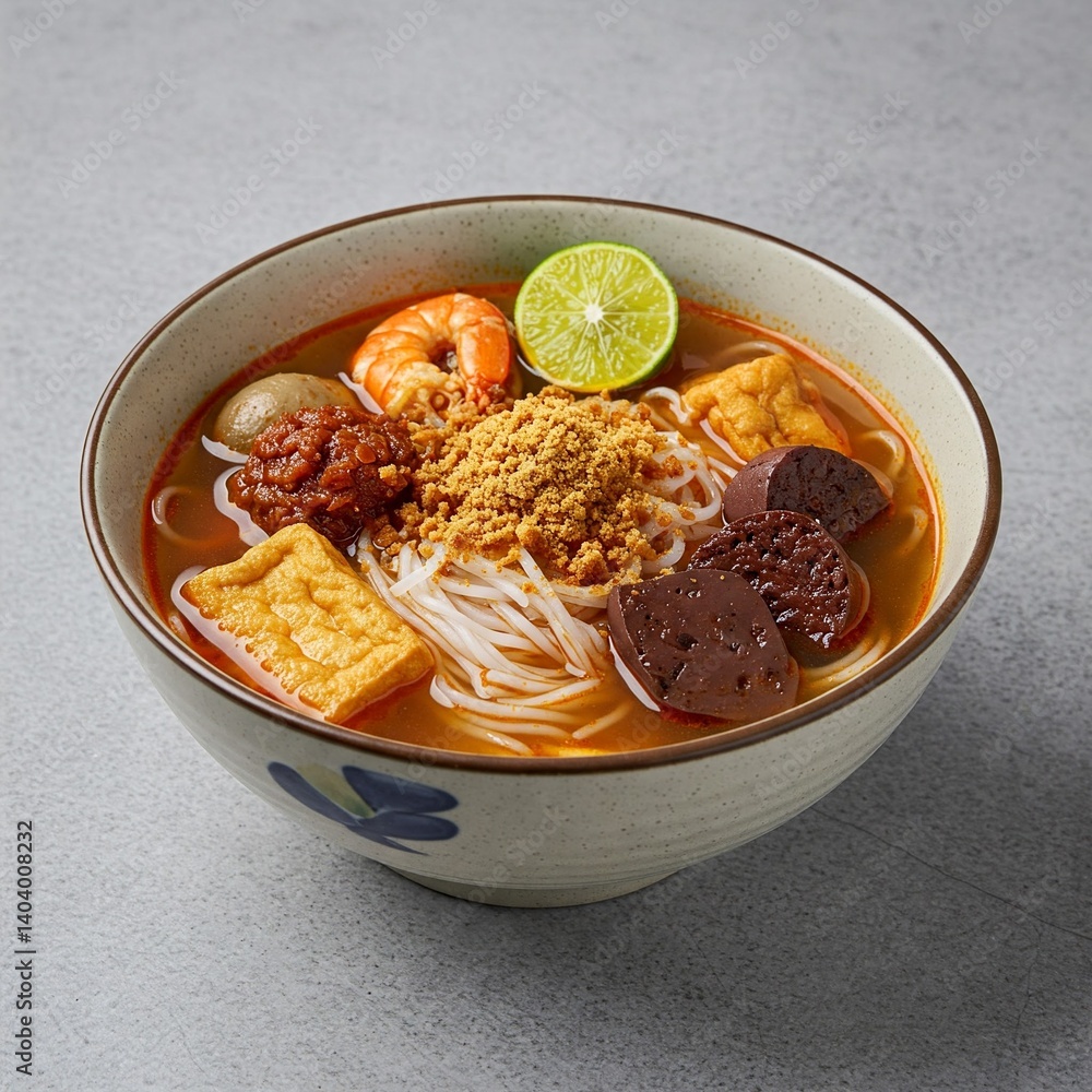 Vietnamese food Bún Riêu Cua Đồng – Freshwater Crab Noodle Soup Stock ...