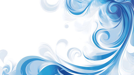 Wall Mural - an elegant swirl of blue tones creates a dynamic and artistic abstract background.