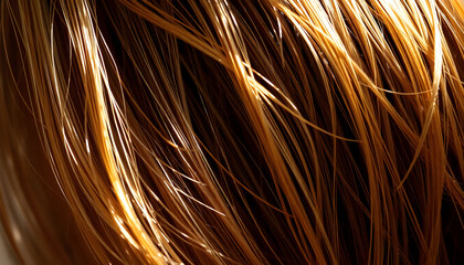 Wall Mural - close up of a brown and yellow hair