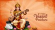 © YESI - Celebrating Vasant Panchami: A Serene Depiction of Goddess Saraswati with Veena