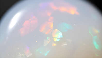 Wall Mural - close up of a glass with a lot of light inside of it