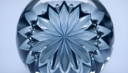 Wall Mural - glass vase with a flower design on it