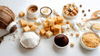 © Matheus - Sweet treats galore! An array of marshmallows, coconut, sugar, cereal, and other confections for a delightful dessert creation.