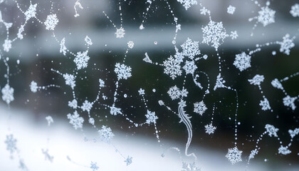 Wall Mural - close up of a frosted glass window