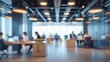 © Halim Karya Art - Abstract blurred interior modern office space with business people working banner background with copy space
