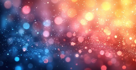 blue bokeh background stars winter abstract art soft light glowing pattern sparkle decoration