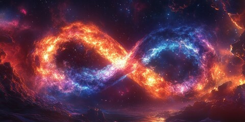 cosmic space, infinite universe, celestial love, spiritual hope, stellar night sky, ethereal design,