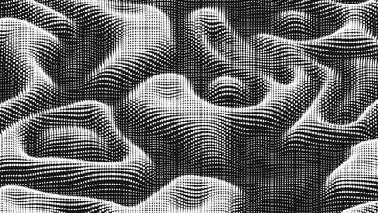 Wall Mural - point wave noise texture. abstract dot background. technological cyberspace background.