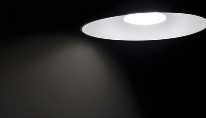 Wall Mural - black wall with a white light on it