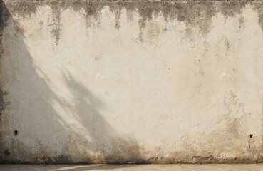 Aufkleber - Old weathered concrete wall texture. Beige background surface. Grunge, rough, urban architectural detail. Vintage exterior design, damaged stucco effect. Abstract background for artistic concepts,