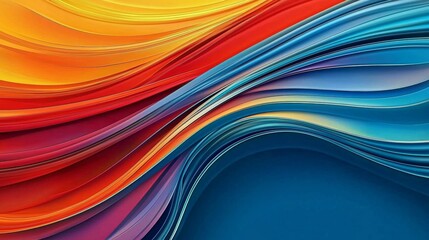 Wall Mural - vibrant rhombus patterns create an artistic interpretation of distant horizons.