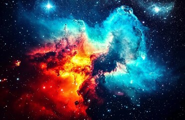 Wall Mural - Nebulas serve as birthplaces for stars in the universe.