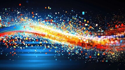 Wall Mural - experience the fascinating world of abstract genomic data sequences.