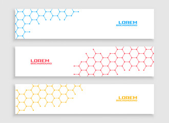 Wall Mural - geometric style abstract website slider layout in set of three