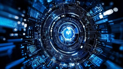 Wall Mural - a visually striking depiction of futuristic cybernetic ideas.