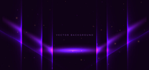 Abstract modern geometric purple glowing diagonal lines background. Technology speed motion movement.
