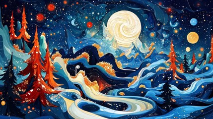 Wall Mural - immerse yourself in the wonders of celestial landscapes.