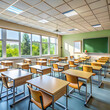 © Mian - empty classroom interior school or college class