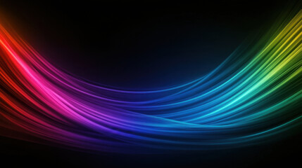 Wall Mural - vibrant colors blend seamlessly in dynamic wave pattern, creating energetic and modern digital backg