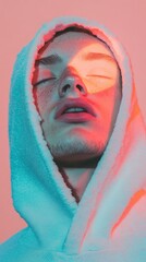 Poster - Chromatic Identity Immersive Gen Z Wellness Portrait Exploring Emotional Resilience and Digital Self-Expression in Neon Gradient Aesthetic