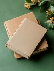 Poster - Minimalist Knowledge Sanctuary Elegant Neutral-Toned Books in Soft Natural Light - Contemporary Learning and Mindful Study Aesthetic for Intellectual Wellness