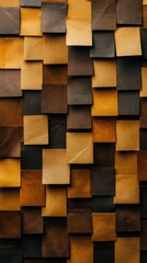 Leinwandbilder - Geometric Texture Design Abstract Minimalist Modular Wall Art in Ochre and Umber - Contemporary Urban Decor Exploring Dimensional Spatial Composition