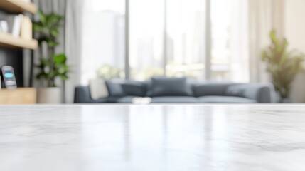 Leinwandbilder - Minimalist White Quartz Surface Mockup Clean Tech Wellness Staging for Modern Product and Digital Brand Storytelling