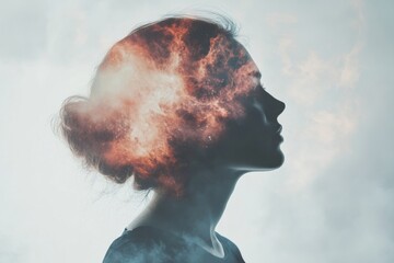 Poster - Transcendent Mindset Neurotech Wellness Visual for Gen Z Consciousness Exploration - Immersive Mental Health and Digital Transformation Imagery