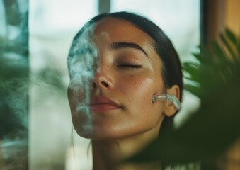 Aufkleber - Mindful Recovery Holistic Oxygen Therapy for Wellness-Focused Millennials - Serene Urban Spa Healing with Biophilic Design and Advanced Respiratory Wellness