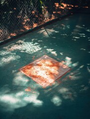 Aufkleber - Urban Textural Poetry Dappled Sunlight Casting Ethereal Shadows on Weathered Surface - Moody Minimalist Street Aesthetic