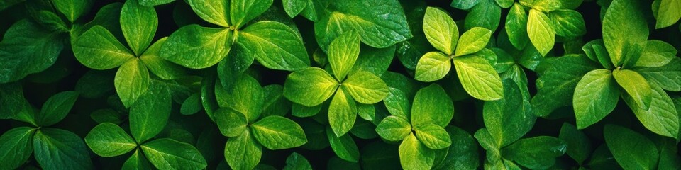 Poster - Vibrant Green Botanical Texture Lush Interconnected Foliage Showcasing Natural Symmetry and Biophilic Design for Eco-Conscious Digital Content Creators