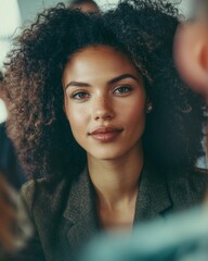 Aufkleber - Inclusive Leadership Paradigm Dynamic Multicultural Professional Embodying Empowered Workplace Diversity - Next-Gen Entrepreneurial Confidence in Contemporary Business Environments