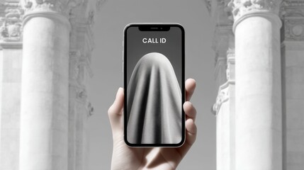 Leinwandbilder - Cyber Phantom Alert Digital Identity Protection Visualization for Next-Gen Cybersecurity Awareness - Minimalist Tech Defense Narrative