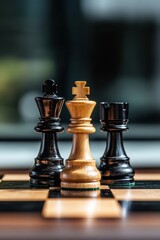 Leinwandbilder - Strategic AI-Powered Business Intelligence Minimalist Chess Metaphor for Digital Competitive Advantage in Next-Gen Corporate Decision Making