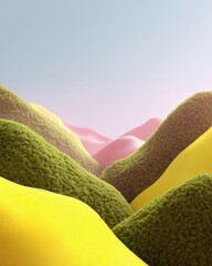 Fototapete - Gradient Eco Landscape Minimalist Nature-Tech Visualization for Climate Innovation, Sustainable Design and Futuristic Environmental Storytelling