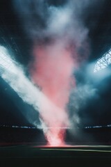 Aufkleber - Cinematic Sports Spectacle High-Intensity Stadium Atmosphere with Dramatic Fog Effect - Immersive Performance Visualization for Next-Gen Event Marketing