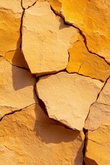 Leinwandbilder - Minimalist Desert Textures Fractal Stone Patterns in Golden Ochre - Sustainable Design Inspiration for Architectural and Eco-Conscious Branding