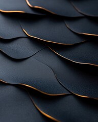 Aufkleber - Dark Wave Elegance Fluid Metallic Texture Exploring Minimalist Design - Contemporary Abstract Surface for Premium Digital Marketing and Visual Branding