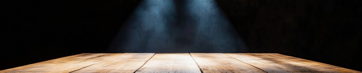 Aufkleber - Immersive Performance Design Cinematic Stage Lighting Reveals Raw Wood Texture - Next-Gen Creative Content and Theatrical Anticipation Visualization