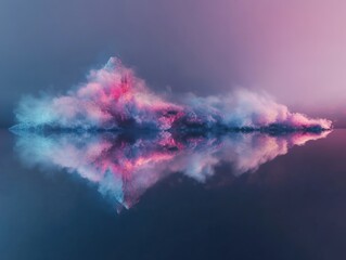 Poster - Ethereal Digital Dreamscape Prismatic Cloud Explosion with Chromatic Reflection - Immersive Visual Art for Tech Innovation, Creative Marketing and Emotional Storytelling
