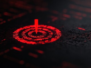 Poster - Precision Targeting Futuristic Digital Bullseye Visualization - Next-Gen Marketing Strategy and AI-Powered Performance Metrics Breakthrough