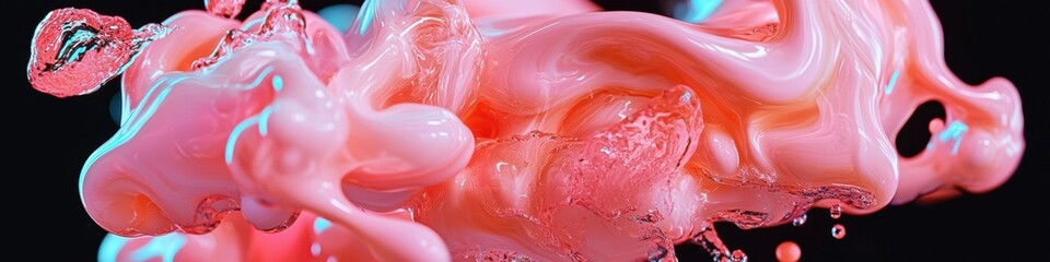 Leinwandbilder - Fluid Narratives Canada Book Week Digital Art Exploring Emotional Storytelling Through Vibrant Liquid Abstraction for Creative Marketing Campaigns