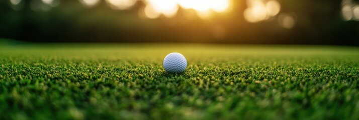 Aufkleber - Immersive Golf Tech Visualization High-Fidelity Virtual Simulation with Precision Ball Placement on Advanced Synthetic Turf - Next-Gen Leisure Experience