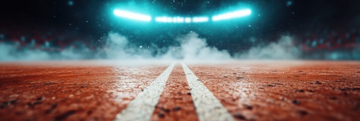 Poster - Immersive Esports Arena Cinematic Athletic Performance Space with Cyberpunk Lighting - Next-Gen Competition Visualization for Digital Marketing
