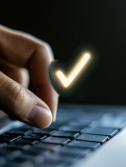 Leinwandbilder - Holographic Digital Verification AI-Powered Professional Certification Interface Revealing Next-Gen Credentialing with Immersive Technological Validation