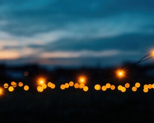 Fototapete - Twilight Urban Illumination Smart City Connectivity Concept Showcasing Ambient Infrastructure Lighting and Technological Network Visualization